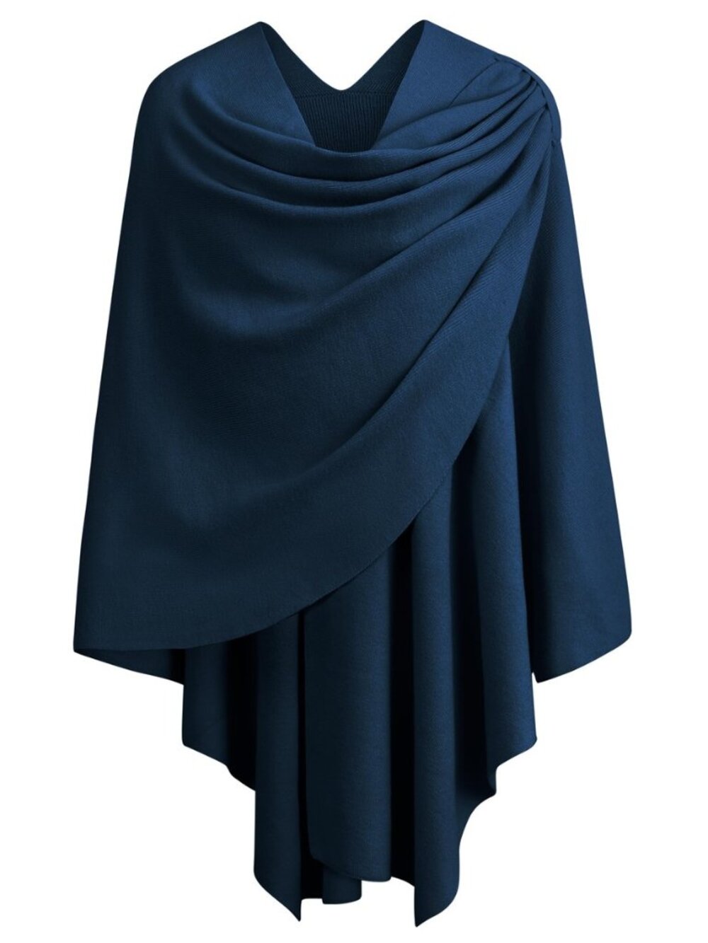 Womens Cross Front Poncho Shawl Wrap Elegant Wedding Formal Gift